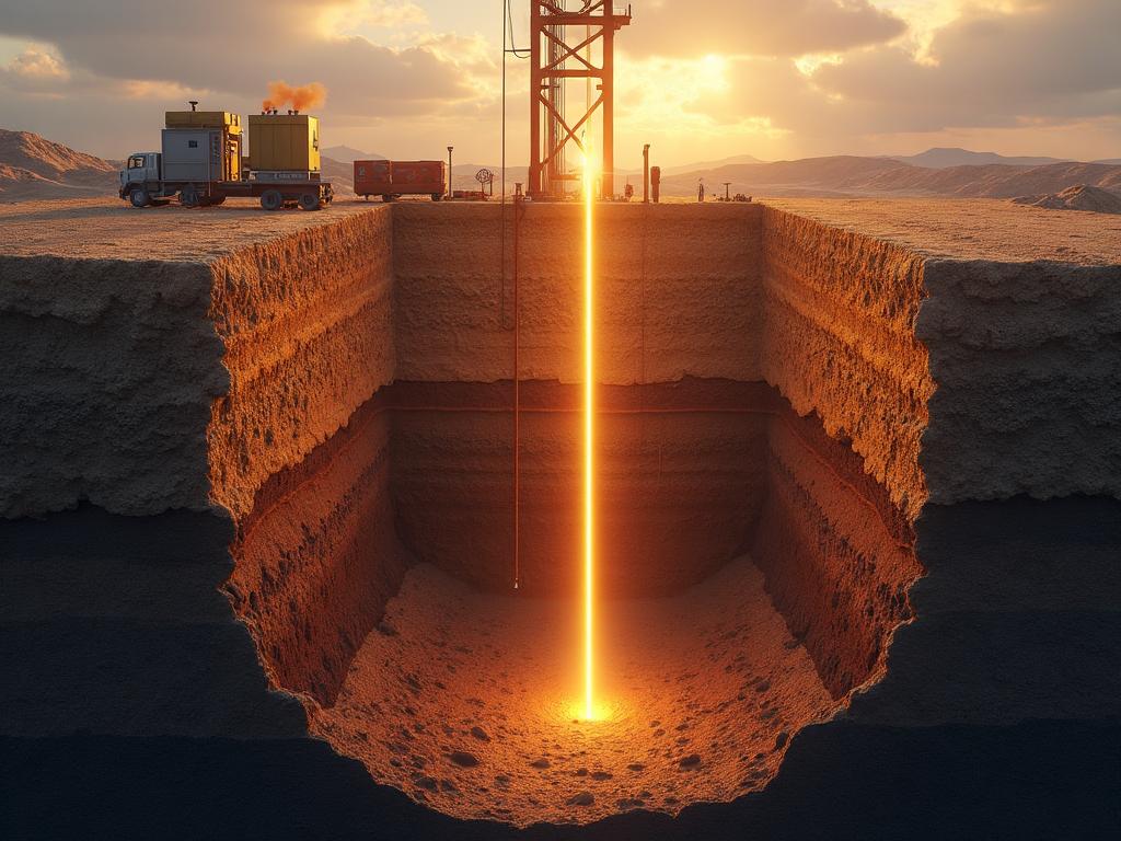 Well drilling underground cross-section